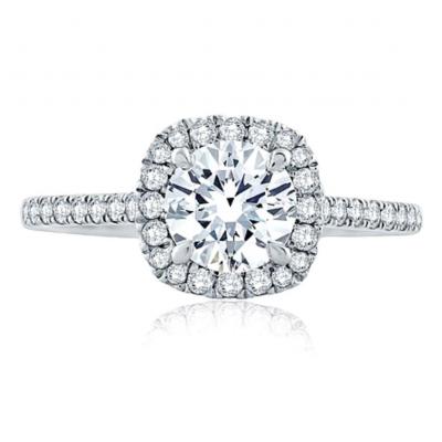 A.Jaffe Pave Halo Diamond Engagement Ring